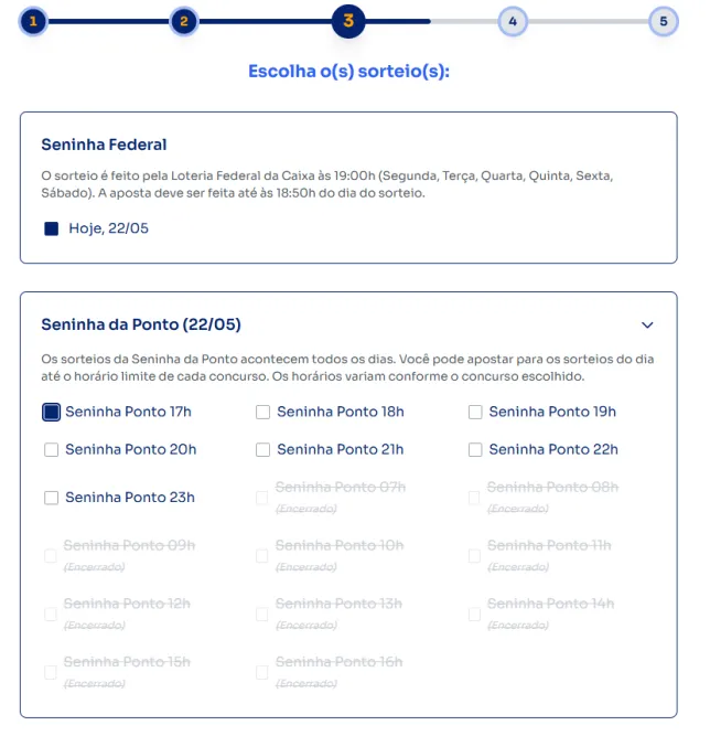 Seção loterias para jogar na Seninha.